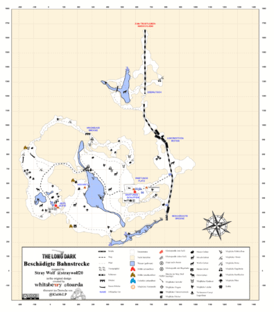 The Long Dark Beschädigte Bahnstrecke Karte in Deutsch - mit einigen Informationen SPOILER