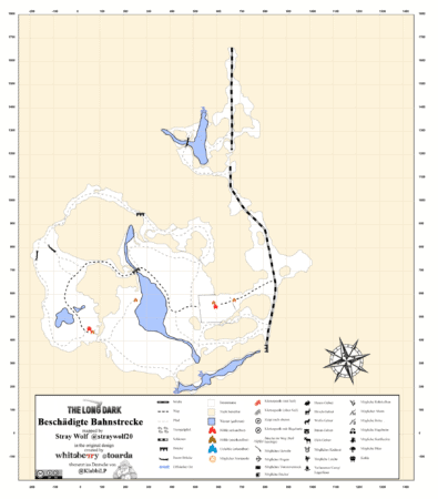 The Long Dark Beschädigte Bahnstrecke Karte in Deutsch - ohne SPOILER