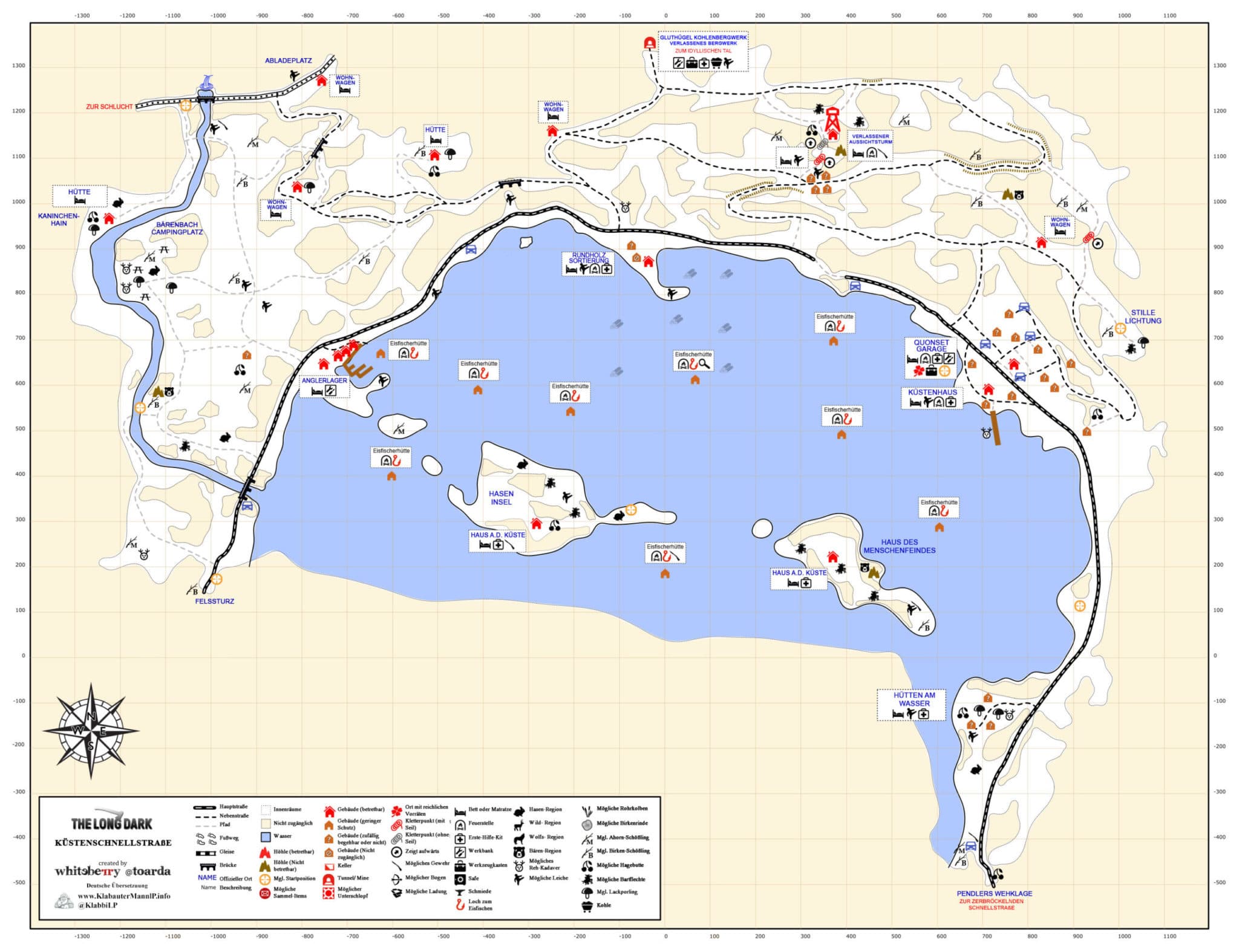 The Long Dark: Küstenstraße Karte - Klabbis Logbuch