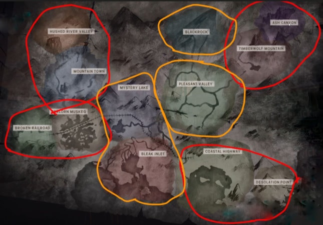 7 vs. The Long Dark: So hat Kai die Maps miteinander kombiniert, in denen einzelne Teilnehmer:innen sich bewegen können.