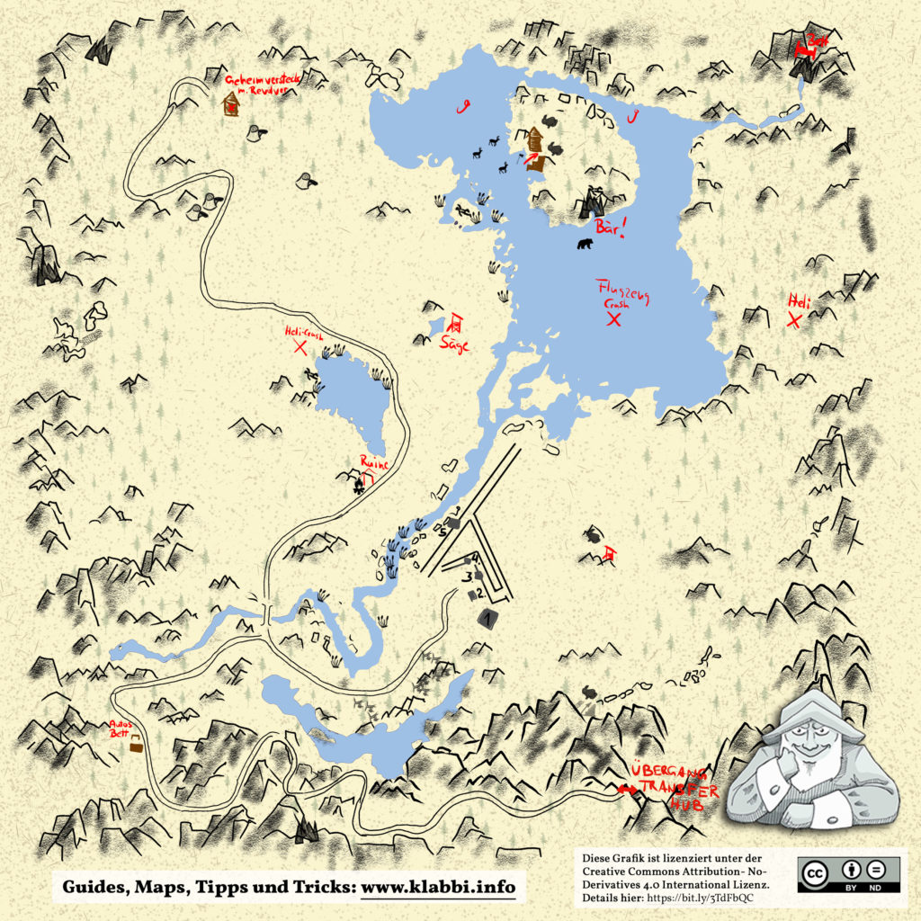 The Long Dark Verlassener Flugplatz Karte (Forsaken Airfield